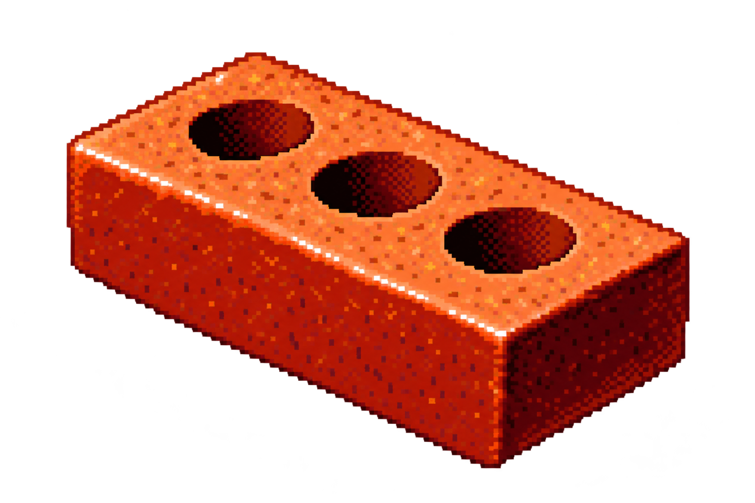 A solid red brick